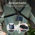 5 TELESIN Neck Holder Mount SE 2.0 - 2-in-1 POV Neck Strap with Air Cushion & Chest Stabilizer - Quick-Switch Horizontal/Vertical for GoPro, DJI & Smartphones