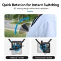 2 TELESIN Neck Holder Mount SE 2.0 - 2-in-1 POV Neck Strap with Air Cushion & Chest Stabilizer - Quick-Switch Horizontal/Vertical for GoPro, DJI & Smartphones