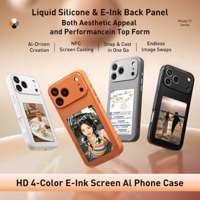 NFC Smart E-Ink Phone Case for iPhone Series – 4-Color HD Display, Battery-Free, AI-Driven Customization - Image 2