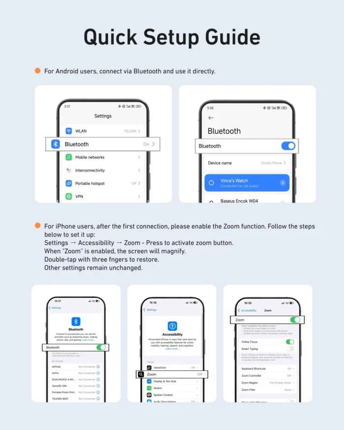 TELESIN Fun Shot Magnetic Camera Grip 2 - Ergonomic Bluetooth Smartphone Shutter Handle with Detachable Remote & 1/4" Tripod Mount for iPhone & Android - Image 10