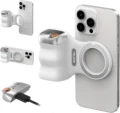 TELESIN Fun Shot Magnetic Camera Grip 2 - Ergonomic Bluetooth Smartphone Shutter Handle with Detachable Remote & 1/4" Tripod Mount for iPhone & Android