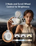 TELESIN C03 3-in-1 Magnetic Selfie Ring Light with Makeup Mirror & Integrated Phone Stand - CRI 97+ Pocket Fill Light for iPhone MagSafe & Android vlogging - Image 2