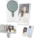 FMC Wireless Magnetic Selfie Monitor - 4K 30fps Real-Time Phone Mirroring Screen with Bluetooth Remote - Use Back Camera for Pro Vlogs & TikTok - iPhone & Android Compatible