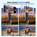 FMC Wireless Magnetic Selfie Monitor - 4K 30fps Real-Time Phone Mirroring Screen with Bluetooth Remote - Use Back Camera for Pro Vlogs & TikTok - iPhone & Android Compatible - Image 4