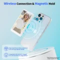 FMC Wireless Magnetic Selfie Monitor - 4K 30fps Real-Time Phone Mirroring Screen with Bluetooth Remote - Use Back Camera for Pro Vlogs & TikTok - iPhone & Android Compatible - Image 7