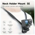 TELESIN Neck Holder Mount SE for GoPro, DJI Action & Smartphones - First-Person POV Silicone Neck Strap for Cycling, Fishing & Vlogging