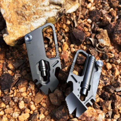 EDC-260625-10 Titanium EDC Keychain 9 in 1 Multi-Tool