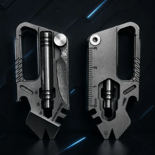 EDC-260625-01 Titanium EDC Keychain 9 in 1 Multi-Tool