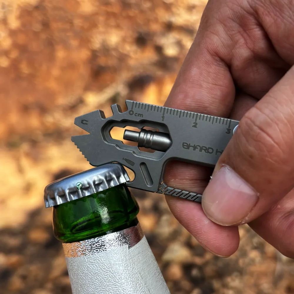 EDC-260625-03 Titanium EDC Keychain 9 in 1 Multi-Tool