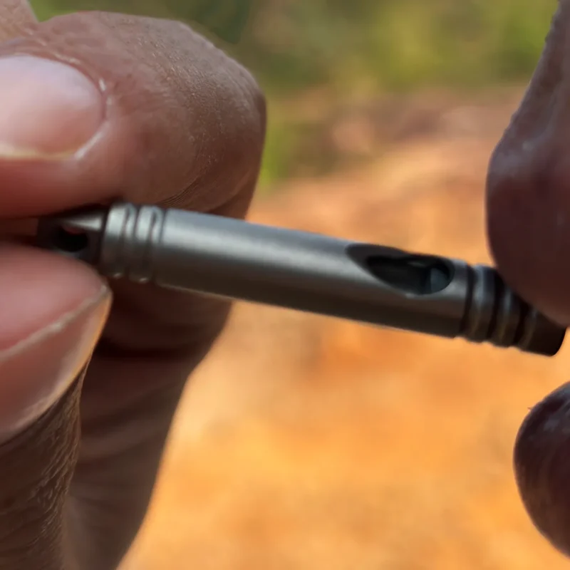 Ingot Spires Titanium multi-tool integrated emergency whistle
