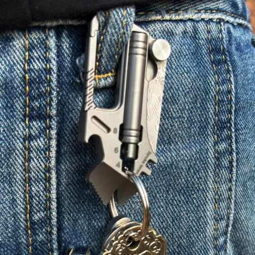 EDC-260625-13 Titanium EDC Keychain 9 in 1 Multi-Tool